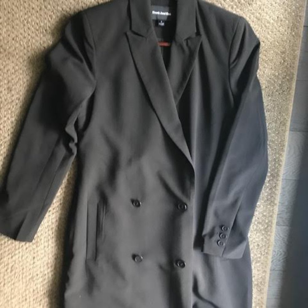 Black Wool Coat Dress from Frank and Oak
